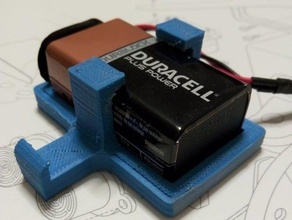 soporte de la batería 9v printbot evolución modelo los robots Batería micro 3d 3d print model - Mito3D