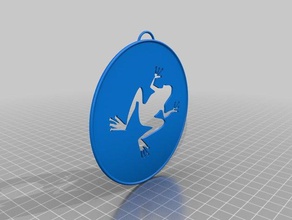 la grenouille 2d l'art 3d print model - Mito3D