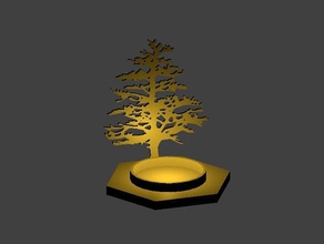 pine shadow candle decor adam bougie chinoise frank ombre 3d print model - Mito3D