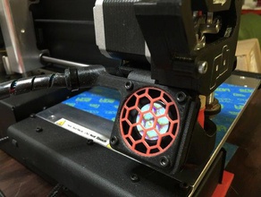 guía de cable del ventilador la parrilla 3d impresora partes 40 mm rejilla 3d print model - Mito3D