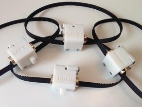 tantillus ultius compact ultimaker slider adapters 3d printer parts gt2 belt sliders xy slides 3d print model - Mito3D