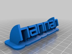 hannah office customized 3d print model - Mito3D