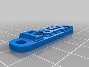 fede personalizzata multiline tag portachiavi 3d print model - Mito3D