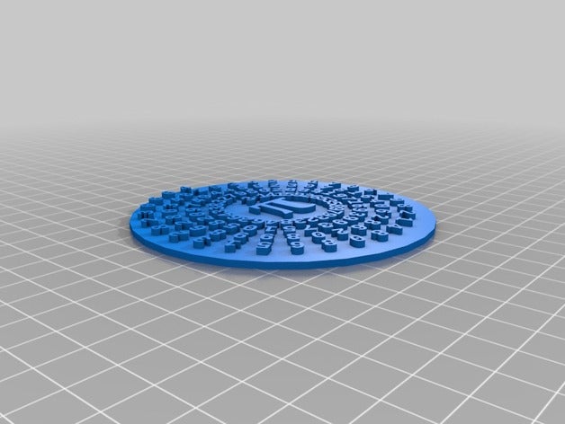 pi spiral karakter özelleştirilmiş matematik sanat 3D print model - Mito3D