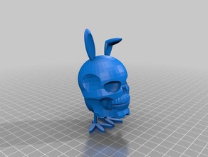 evil skull bunny 3d printing easter easterbunny stupid trinket 3d print model - Mito3D