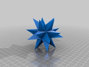 estrellados icosahdron 3d impresión 3d print model - Mito3D