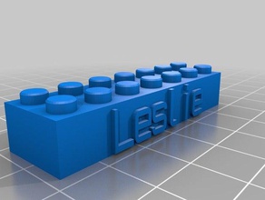 mi personalizados bloque lego necklacekeychain de la construcción juguetes 3d print model - Mito3D