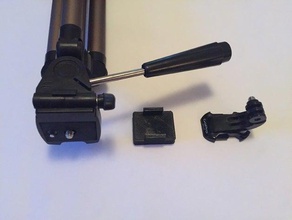 go pro hero tripod adapter camera gopro 3 plus mount 3d print model - Mito3D