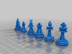 holidayseasonal chess set 2 3d printing 3d print model - Mito3D