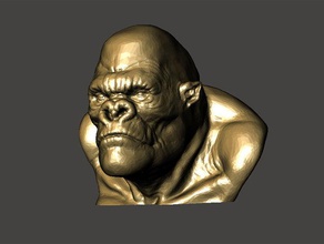 busto gorilla modelli 3d print model - Mito3D