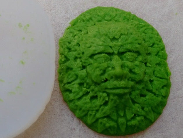 green man fondantchocolate mould food drink cake topper 3D print model - Mito3D
