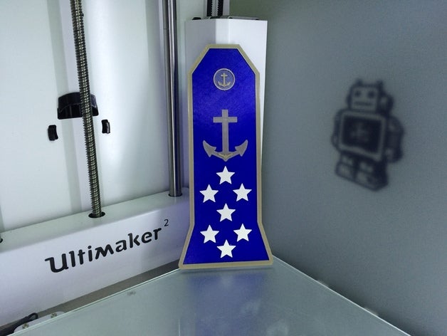 almirante epaulet traje amiral marinho assinar 3D print model - Mito3D