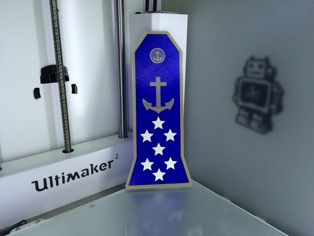 l'ammiraglio epaulet il costume amiral marino segno 3D print model - Mito3D