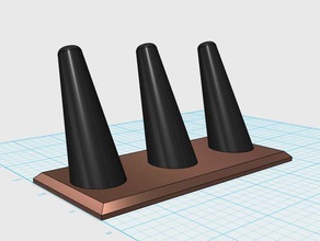 ring display stand rings 3d print model - Mito3D
