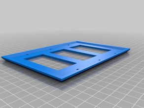 3-Loch-Wand-Platte Haushalt angepasst 3d print model - Mito3D