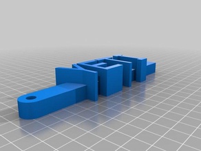 yeti messaggio personalizzato portachiavi organizzazione 3d print model - Mito3D