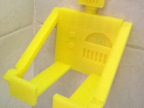 robot soap bottle shelf bathroom holder tray 3d print model - Mito3D