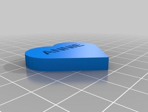 minha mensagem personalizada coração sinais logotipos 3d print model - Mito3D