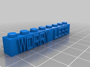 worry less construction toys customized 3d print model - Mito3D