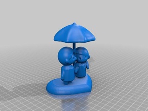 parapluie romance d'autres bff l'amour romantique 3d print model - Mito3D