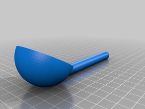 my customized parametric measuring spoon kitchen dining 3d print model - Mito3D