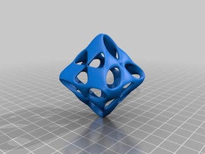 chequered octahedron math art checkered 3d print model - Mito3D