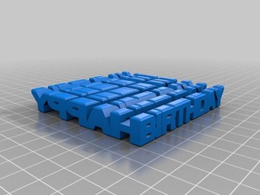 feliz cumpleaños las esculturas personalizado 3d print model - Mito3D