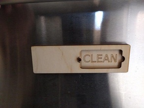 dishwasher cleandirty sliding sign kitchen dining 3d print model - Mito3D