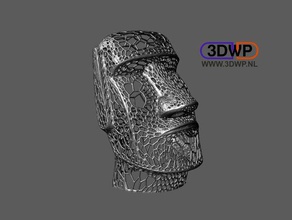 moai voronoi tarzı Paskalya Adası heykel heykeller meshmixer voronator 3d print model - Mito3D