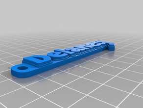 delaney name tag keychains customized 3d print model - Mito3D