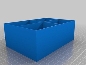 tea tray 2x2 containers customized 3d print model - Mito3D