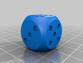 cube points dés 3d print model - Mito3D