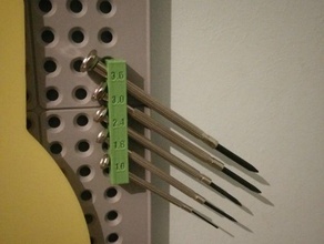pegboard precision screwdriver holder organization 3d print model - Mito3D