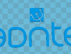 3dnte logotipo interativo arte 3d print model - Mito3D