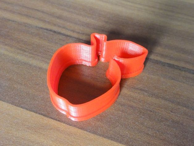 mini cookie-cutter apple kitchen dining cookie cutter 3D print model - Mito3D