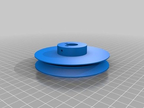 my customized pulley customizer hacked together 2 other customizers parts 3d print model - Mito3D