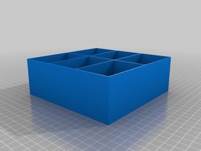té bandeja de 2x3 los contenedores personalizado 3d print model - Mito3D