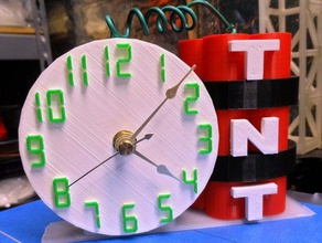 tnt clock decor dynamite 3d print model - Mito3D