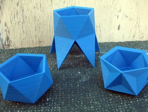 icosahedral containers math art openscad 3d print model - Mito3D
