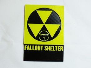 fallout shelter signage decor 3d print model - Mito3D