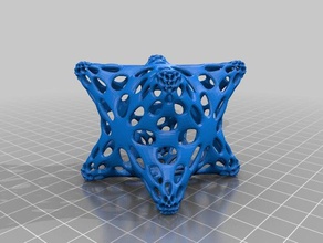 cornered cube math art checkered 3d print model - Mito3D