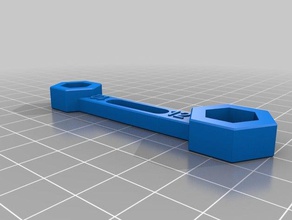 il mio personalizzate chiave esagonale 2 dimensioni openscad ringschl&uumlssel 7mm 12mm mano strumenti 3d print model - Mito3D