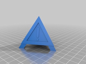 warning triangle vehicles 3d print model - Mito3D