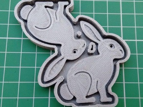çikolata Paskalya tavşanları gıda iç bunny kalıp tavşanı 3d print model - Mito3D