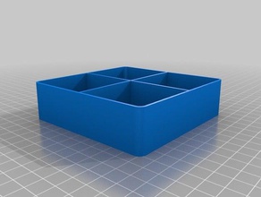 2x2-Feld tool Inhaber - Boxen angepasst 3d print model - Mito3D