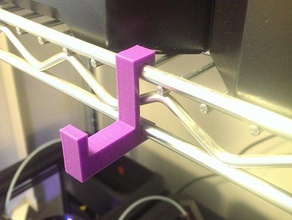 customizable hook wire rack organization 3d print model - Mito3D