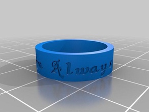 ring size 7 rings customized 3d print model - Mito3D