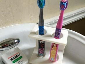 wide toothbrush holder bathroom 3d print model - Mito3D