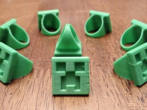 minecraft creeper ring rings 3d print model - Mito3D