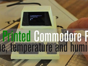 mini-commodore pet-Serie 2001n Uhr Temperatur Luftfeuchtigkeit Anzeige Elektronik 3d print model - Mito3D